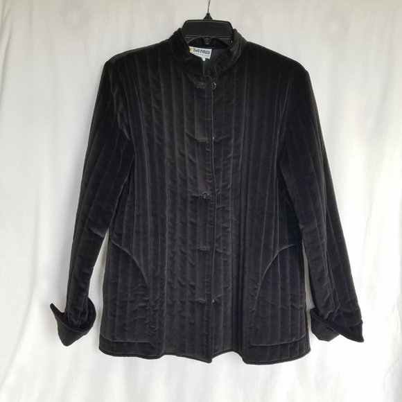 Vintage | Two Potato Black Velvet Quilted Jacket - Picture 3 of 16